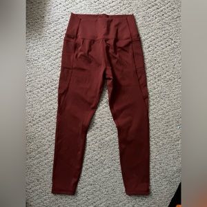 BORN PRIMITIVE Brick Red The Rise Leggings 2.0 Workout Gym Pants Size Large